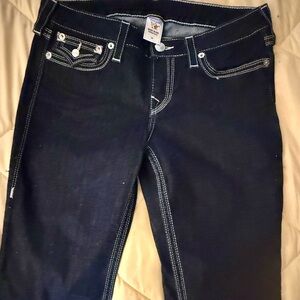 True Religion Black Straight Leg Jeans
